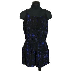 To The Max Blue Geometric Romper - Women’s M